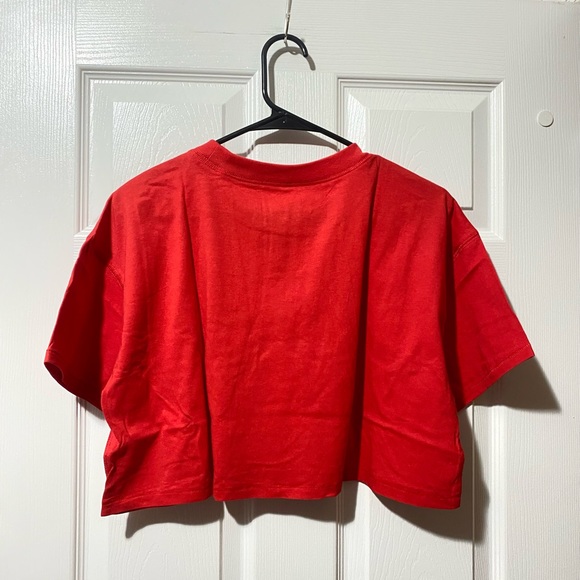 Coca-Cola® By Aéropostale Checker Logo Cropped Boyfriend Tee - NWT - Picture 3 of 5